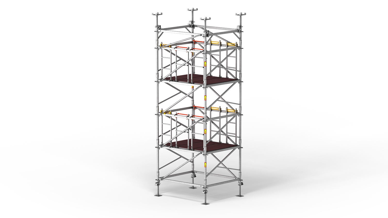 The assembly and working levels of the PERI UP Flex Shoring Tower MDS ensure safe working conditions at all times along with very convenient internal access.
