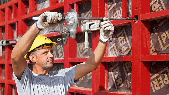 <p>PERI presents for the first time at bauma the MAXIMO Panel Formwork with single-sided MX tie technology.</p><br/>